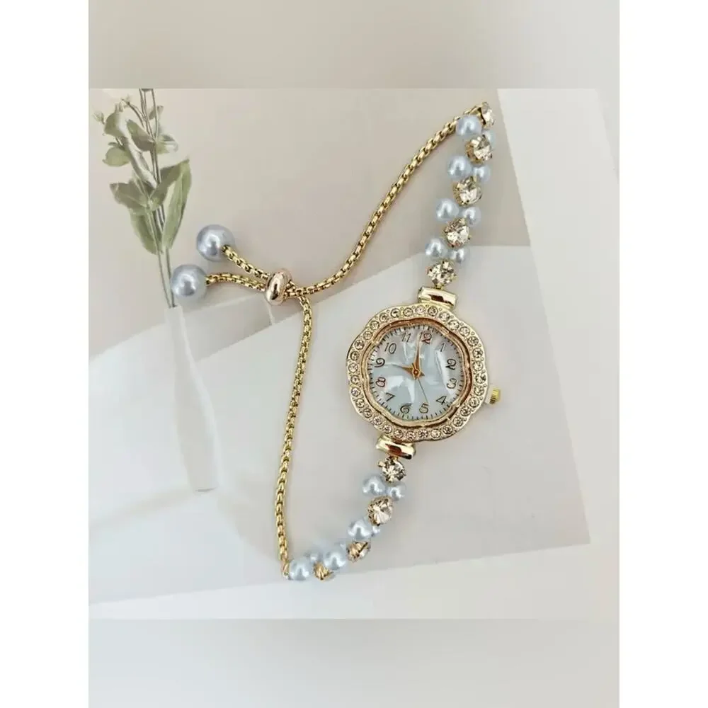 Brand new Elegant Crystal Bracelet Watch - 3 Tones